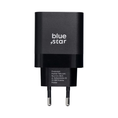 Ładowarka sieciowa do telefonu Blue Star USB C QC4.0 PD 3A 45W + kabel USB C do USB C TFB-TC-45WPD czarna