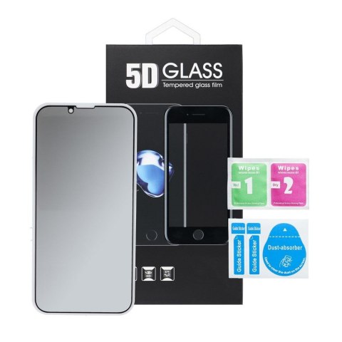 Szkło hartowane 5D Full Glue do iPhone 14 PRO MAX Tempered Glass (Privacy) czarne