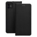 Etui z klapką na iPhone 16 PLUS Luna Book Carbon czarne