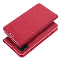 Etui z klapką na iPhone 16 PLUS Luna Book Carbon czerwone