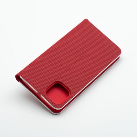 Etui z klapką na iPhone 16 PLUS Luna Book Carbon czerwone