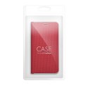 Etui z klapką na iPhone 16 PLUS Luna Book Carbon czerwone