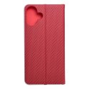 Etui z klapką na iPhone 16 PLUS Luna Book Carbon czerwone