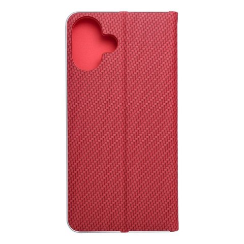 Etui z klapką na iPhone 16 PLUS Luna Book Carbon czerwone