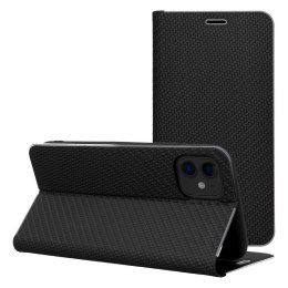 Etui z klapką na iPhone 17 / 18 Luna Book Carbon czarne