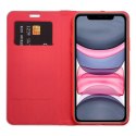 Etui z klapką na iPhone 17 / 18 Luna Book Carbon czerwone