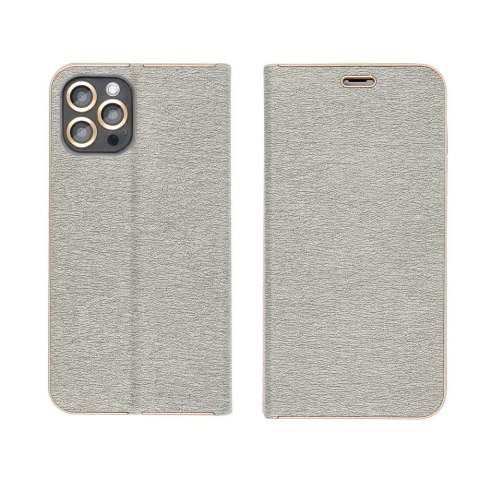Etui z klapką na iPhone 17 PRO MAX / 18 PRO MAX Luna Book Gold srebrne