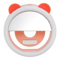 Lampa LED Ring do selfie na telefon RK12 pomarańcz miś