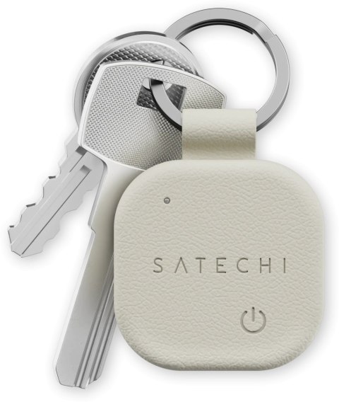 Lokalizator zgodny z Apple Find My Satechi w formie bleroka ze skóry wegańskiej ST-LKCFW sand