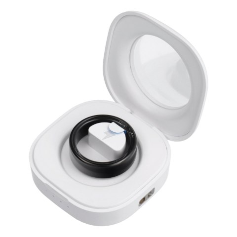 Smart Ring R11M- inteligentny pierścień ze stali ze stacją ładującą rozmiar 8 (18,1mm) czarny