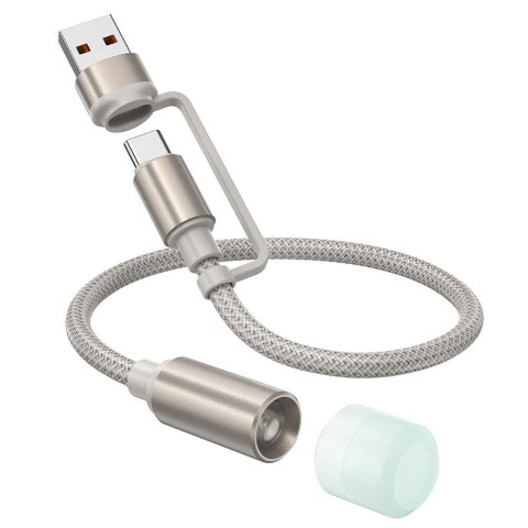 Kabel USB A / USB C do LED light Hoco 0,3 m UA38C złoty