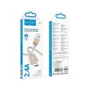 Kabel USB A do USB C Hoco 3A 1 m X110 złoty