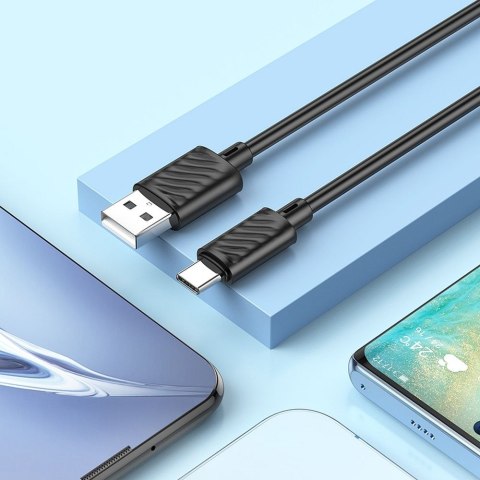 Kabel USB A do USB C Hoco 3A 1 m X88 czarny