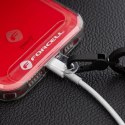 Smycz do telefonu na nadgarstek z regulacją długości Forcell F-Design L8X36 (max 18cm w pętli) różowo biała