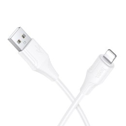 Kabel USB A do Lightning Hoco 2,4A silikonowy 1 m X124 biały