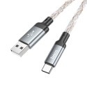 Kabel USB A do USB C Hoco 3A 1 m U112 szary