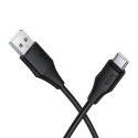 Kabel USB A do USB C Hoco 3A silikonowy 1 m X124 czarny