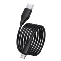 Kabel USB A do USB C Hoco 3A silikonowy 1 m X124 czarny