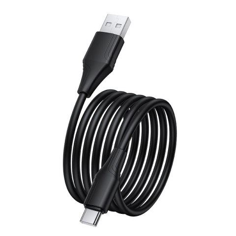 Kabel USB A do USB C Hoco 3A silikonowy 1 m X124 czarny