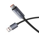 Kabel USB A do USB C Hoco 5A z wyświetlaczem 1 m X112 czarny