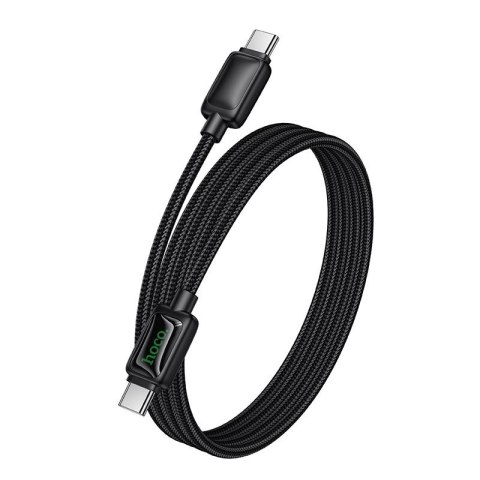 Kabel USB C do USB C Hoco 3A 60W 1,2 m z LCD U146 czarny