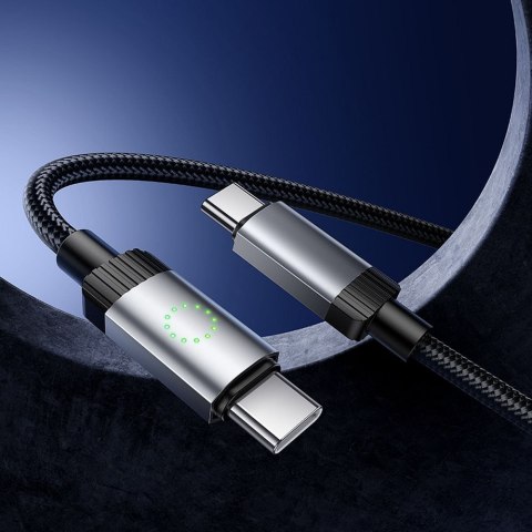 Kabel USB C do USB C Hoco 3A 60W 1 m X117 czarny