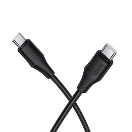 Kabel USB C do USB C Hoco 3A 60W Silikonowy 1 m X124 czarny