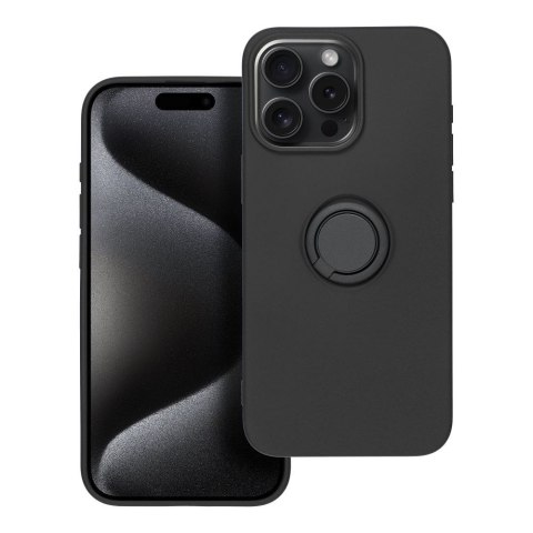 Etui na iPhone 15 PRO MAX Silicone Ring czarne