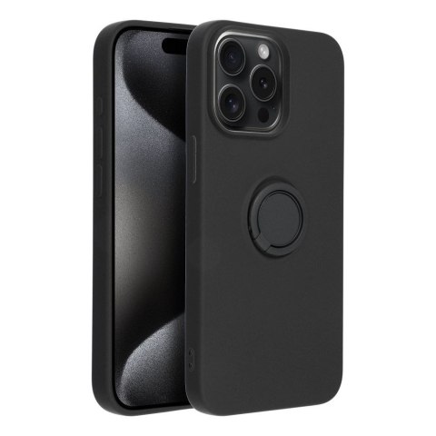 Etui na iPhone 15 PRO MAX Silicone Ring czarne
