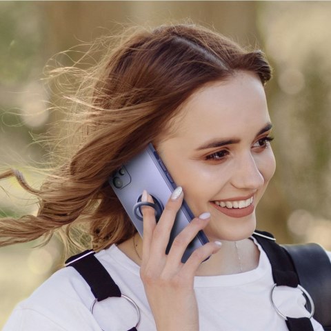 Etui na iPhone 15 PRO MAX Silicone Ring fioletowe