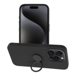 Etui na iPhone 15 PRO Silicone Ring czarne