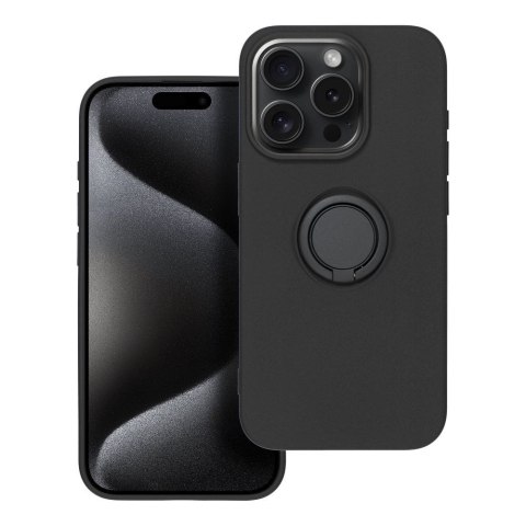 Etui na iPhone 15 PRO Silicone Ring czarne