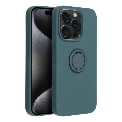 Etui na iPhone 15 PRO Silicone Ring zielone