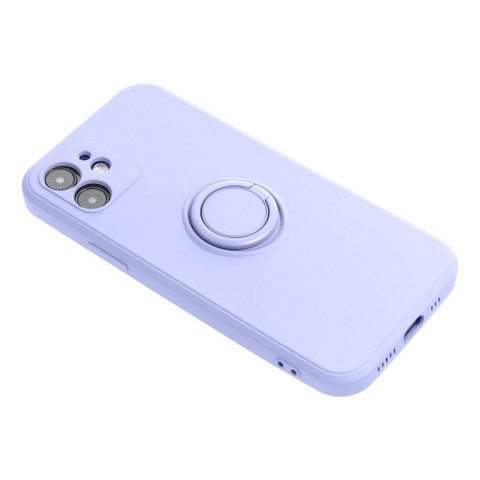 Etui na iPhone 16 PRO MAX Silicone Ring fioletowe