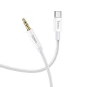 Kabel AUX Jack 3,5 mm do USB C Hoco 1 m UPA19 srebrny