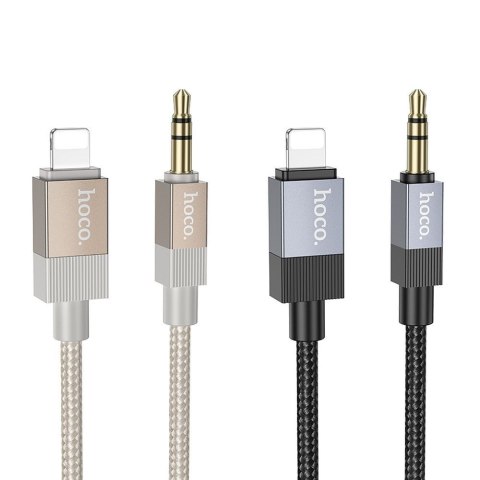 Kabel AUX Jack 3,5 mm (męski) do Lightning (męski) Hoco 1 m UPA32A czarny