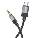 Kabel AUX Jack 3,5 mm (męski) do USB C (męski) Hoco 1 m UPA32B czarny