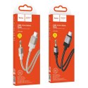 Kabel AUX Jack 3,5 mm (męski) do USB C (męski) Hoco 1 m UPA32B czarny