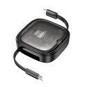 Kabel All-in-one Hoco PD 3A 60W 0,95 m zwijany w zestawie z wymiennymi końcówkami U140 czarny