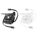 Kabel All-in-one Hoco PD 3A 60W 0,95 m zwijany w zestawie z wymiennymi końcówkami U140 czarny