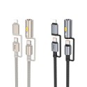 Kabel All-in-one USB C / Lightning do USB C / Zapalniczka samochodowa Hoco PD 3A 60W 1,2 m U138 czarny