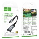 Kabel konwersji z USB C do HDMI żeński Hoco 4K 30Hz 0,2 m UA43A stalowy szary