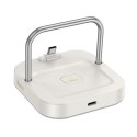Ładowarka biurkowa Hoco 2w1 USB C PD QC 3A 30W + ładowanie bezprzewodowe 5W CQ16B biała