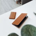 Etui z klapką na iPhone 16 PLUS Smart Pro Book skórzane brązowe