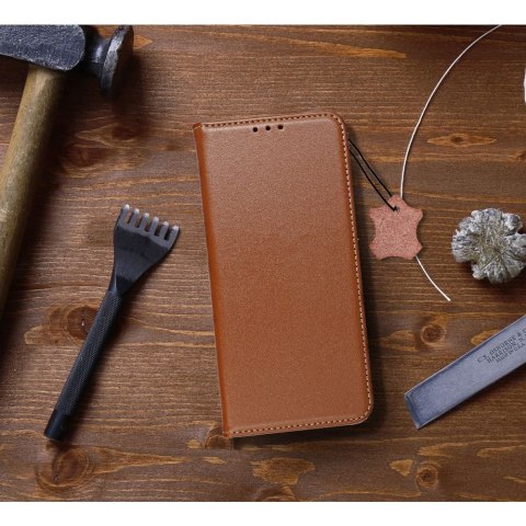 Etui z klapką na iPhone 16 PRO MAX Smart Pro Book skórzane brązowe