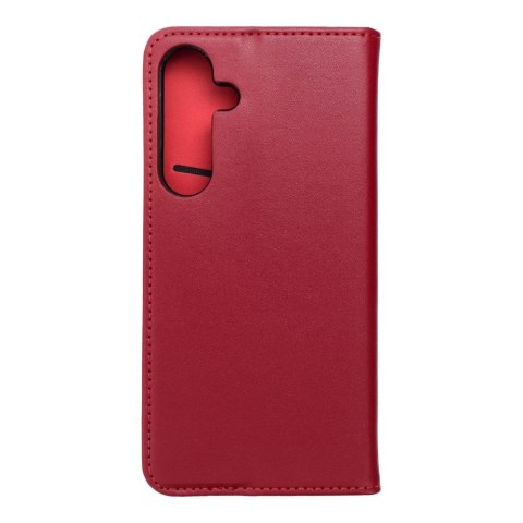 Etui z klapką na Samsung S25 PLUS Smart Pro Book skórzane bordowe