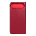 Etui z klapką na iPhone 17 AIR Smart Pro Book skórzane bordowe