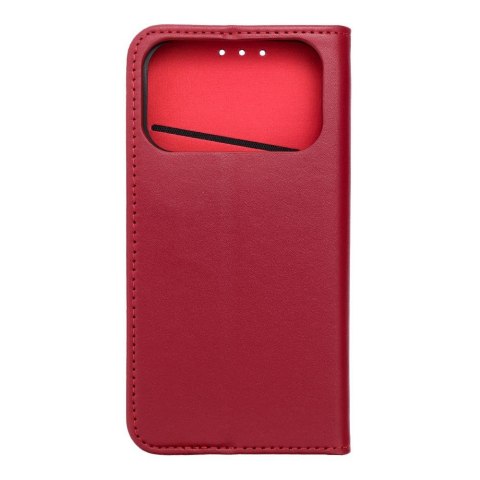 Etui z klapką na iPhone 17 PRO / 18 PRO Smart Pro Book skórzane bordowe