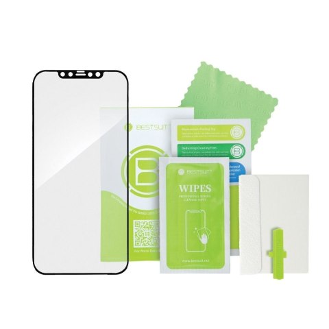 Szkło hybrydowe Bestsuit Flex-Buffer 5D z powłoką antybakteryjną Biomaster do iPhone 12 mini czarny