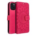 Etui z klapką na iPhone 15 Mezzo Book mandala magenta